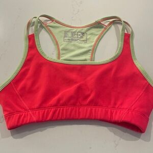 New Balance Pink and Green Sports Bra